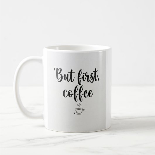 Mok Maar Eerst, Koffie" Minimalistisch Script Koff (Links)