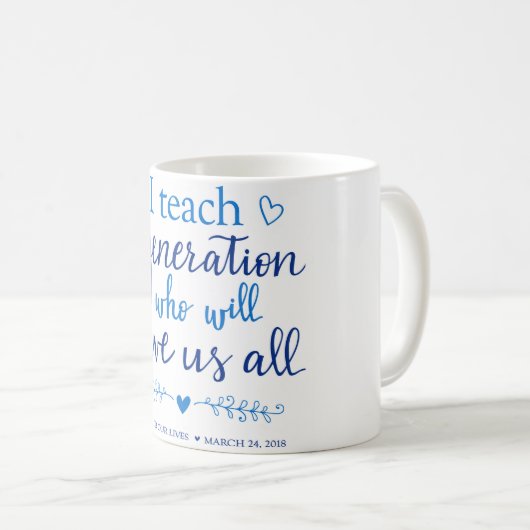 Mok maart voor ons leven (Voorkant rechts)