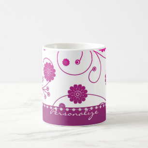 Mok Magenta Bloom Banner Coffee