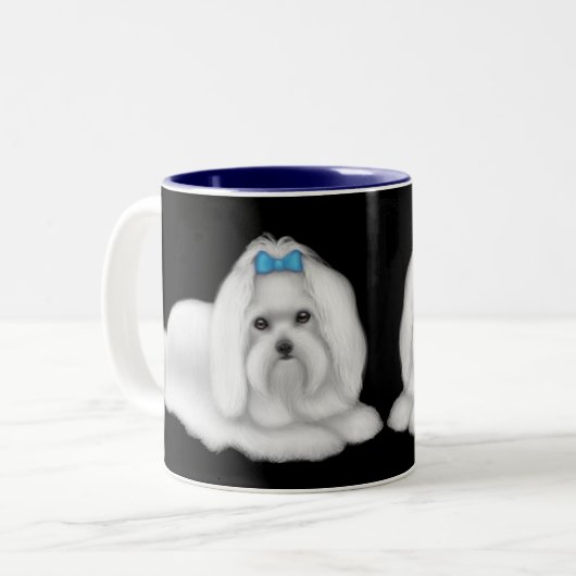 Mok Maltese honden (Voorkant links)