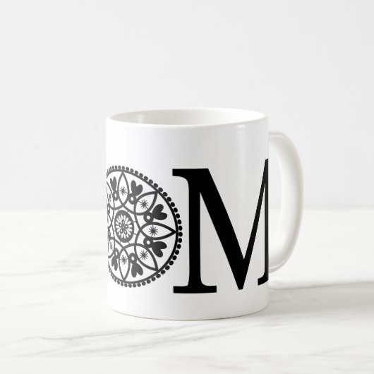 Mok mam - zwart en wit (Voorkant rechts)