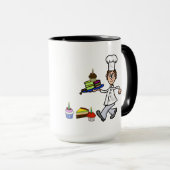 Mok mannelijke gebak Chef Name (Voorkant rechts)