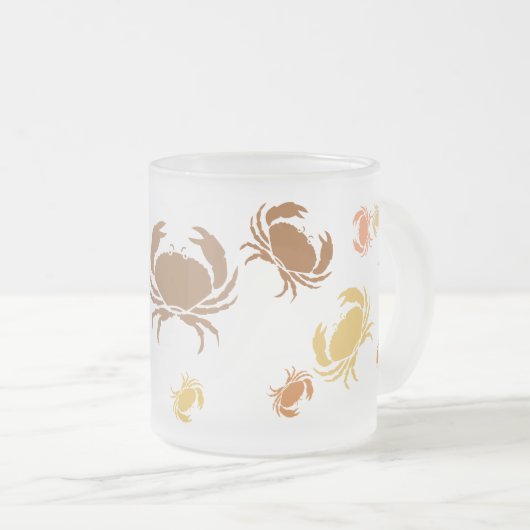 Mok - Meervoudige Oranje en bruine krabben (Voorkant rechts)