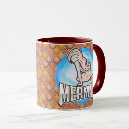 Mok Mermaid Cute PINK (Voorkant rechts)