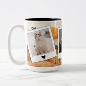 Mok met 3 foto's en aanpasbare tekst (Links)