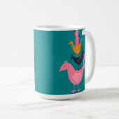 Mok met 3 Kippen en een Konijn Opgestapeld (Voorkant rechts)