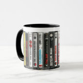 Mok met 80's Alt rock cassette (Voorkant links)