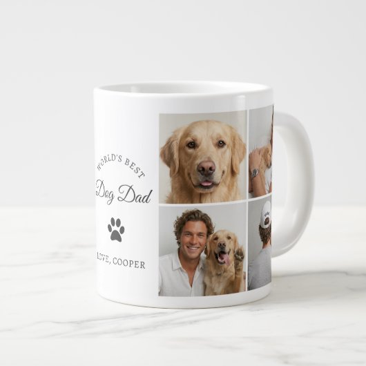 Mok met aangepaste fotocollage voor de beste honde (Voorkant rechts)