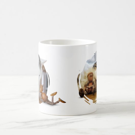 Mok met acorn elf en zijn kattenvrienden (Center)