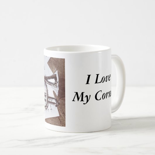 Mok met afbeelding van een kornet (Voorkant rechts)