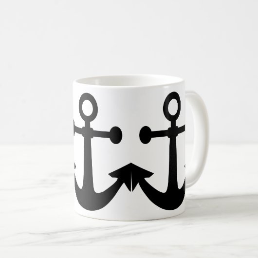 Mok met Anchor White Coffee (Voorkant rechts)