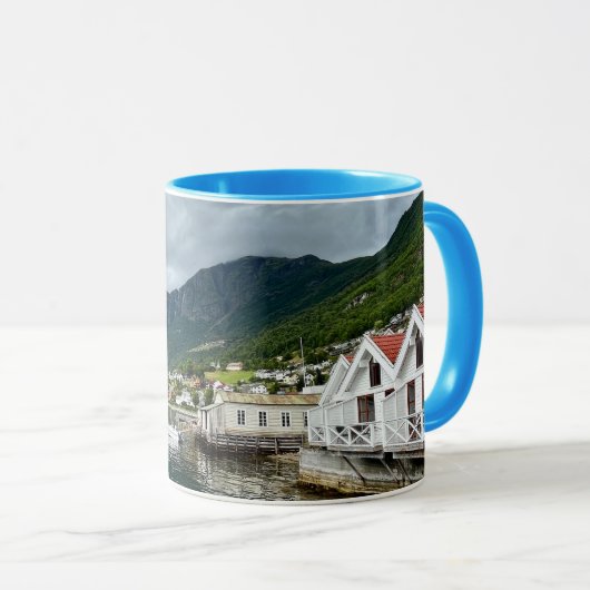 Mok met Aurlandsfjord print (Voorkant rechts)