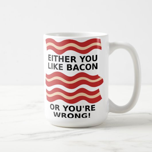 Mok met bacon-ontwerp (Rechts)