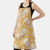 Mok met bier cartoon naadloos. Alcohol dr Schort (Insitu)