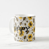 Mok met bijenthema met Poppy Design (Voorkant links)