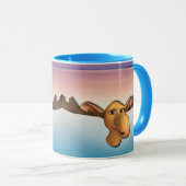 Mok met blauw paars zee (Voorkant rechts)