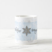 Mok met blauw Snowflake kerst (Center)