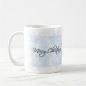 Mok met blauw Snowflake kerst (Links)