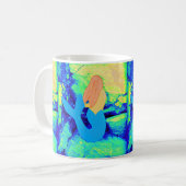 mok met blauwe staartzeemeermin (Voorkant links)