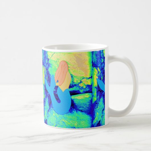 mok met blauwe staartzeemeermin (Rechts)