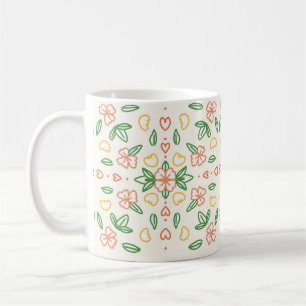Mok met bloemenmozaïek