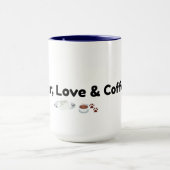 Mok met bont, liefde en koffie - Grappige honden-  (Midden)