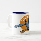 Mok met brede Cartoon Logo (Voorkant links)