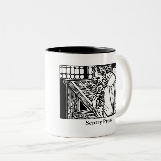 Mok met briefperprinter - Pas het aan! (Voorkant rechts)