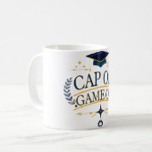 Mok met 'Cap On Game On' voor afgestudeerden (Voorkant links)