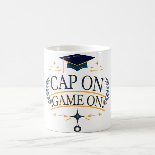 Mok met 'Cap On Game On' voor afgestudeerden (Center)