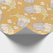 Mok met cartoon van bier naadloos. Alcohol dr Cadeaupapier (Hoek)