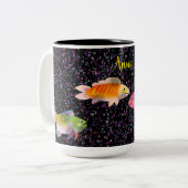 Mok met Comical & Colorful Fun Fish (Voorkant links)