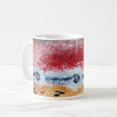Mok met Crashing Waves in rood en blauw (Voorkant links)