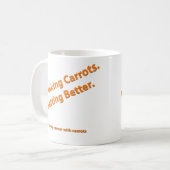 Mok met Curing Cancer met Carrots quote (Voorkant links)