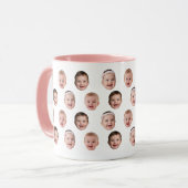 Mok met Cute Baby Face en Aangepaste Foto's (Voorkant links)