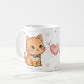 Mok met Cute Cat Couple (Voorkant links)