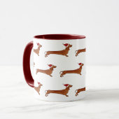 Mok met dachshundpatroon (Voorkant links)