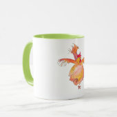 Mok met dansende kip (Voorkant links)