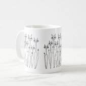 Mok (met de hand getekende katten) (Voorkant links)