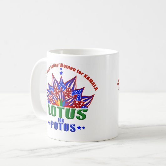 Mok met de logo van SYV Lotus voor POTUS (Voorkant links)