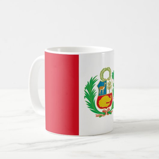 Mok met de Peruaanse vlag (Voorkant links)