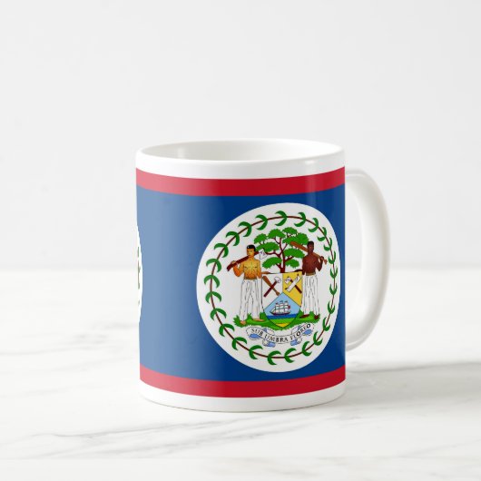 Mok met de vlag van Belize (Voorkant rechts)