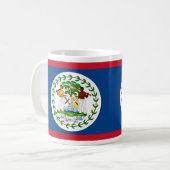 Mok met de vlag van Belize (Voorkant links)