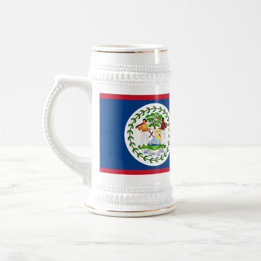 Mok met de vlag van Belize (Links)