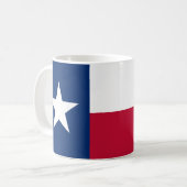 Mok met de vlag van de Amerikaanse staat Texas (Voorkant links)
