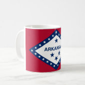Mok met de vlag van de staat Arkansas - Verenigde  (Voorkant links)
