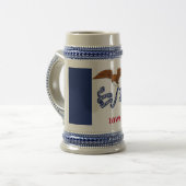 Mok met de vlag van de staat Iowa - Verenigde Stat (Voorkant links)