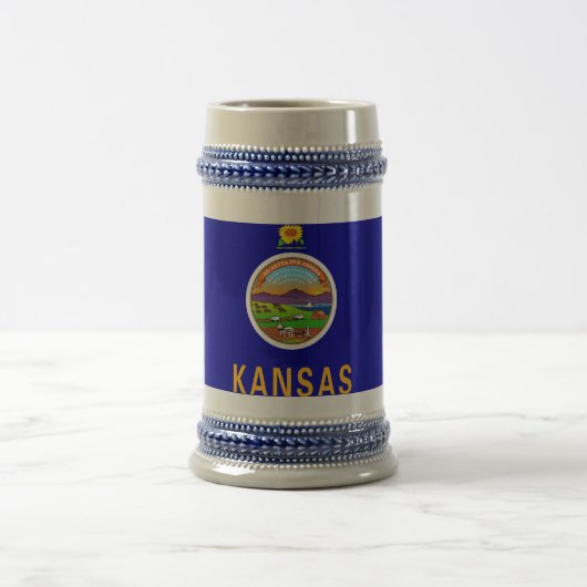 Mok met de vlag van de staat Kansas-VS (Center)
