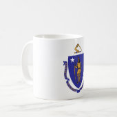 Mok met de vlag van de staat Massachusetts - USA (Voorkant links)