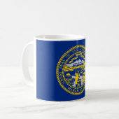 Mok met de vlag van de staat Nebraska - VS (Voorkant links)